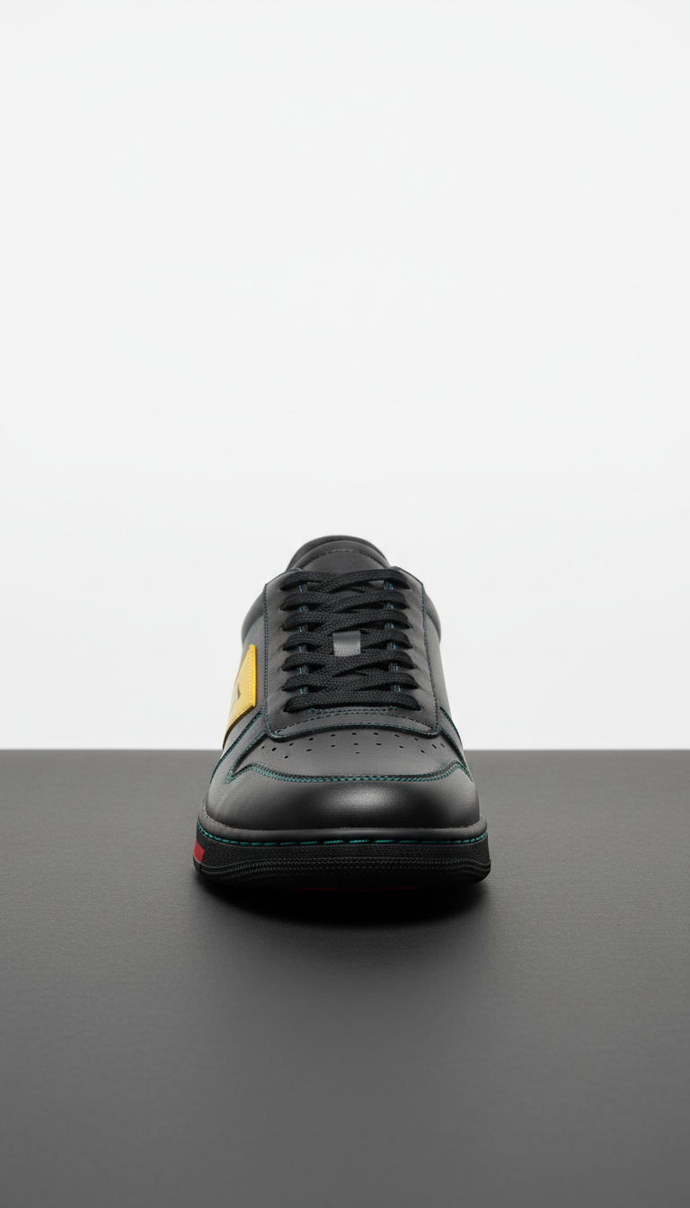 Mesh Leather Sneakers Low-Top
