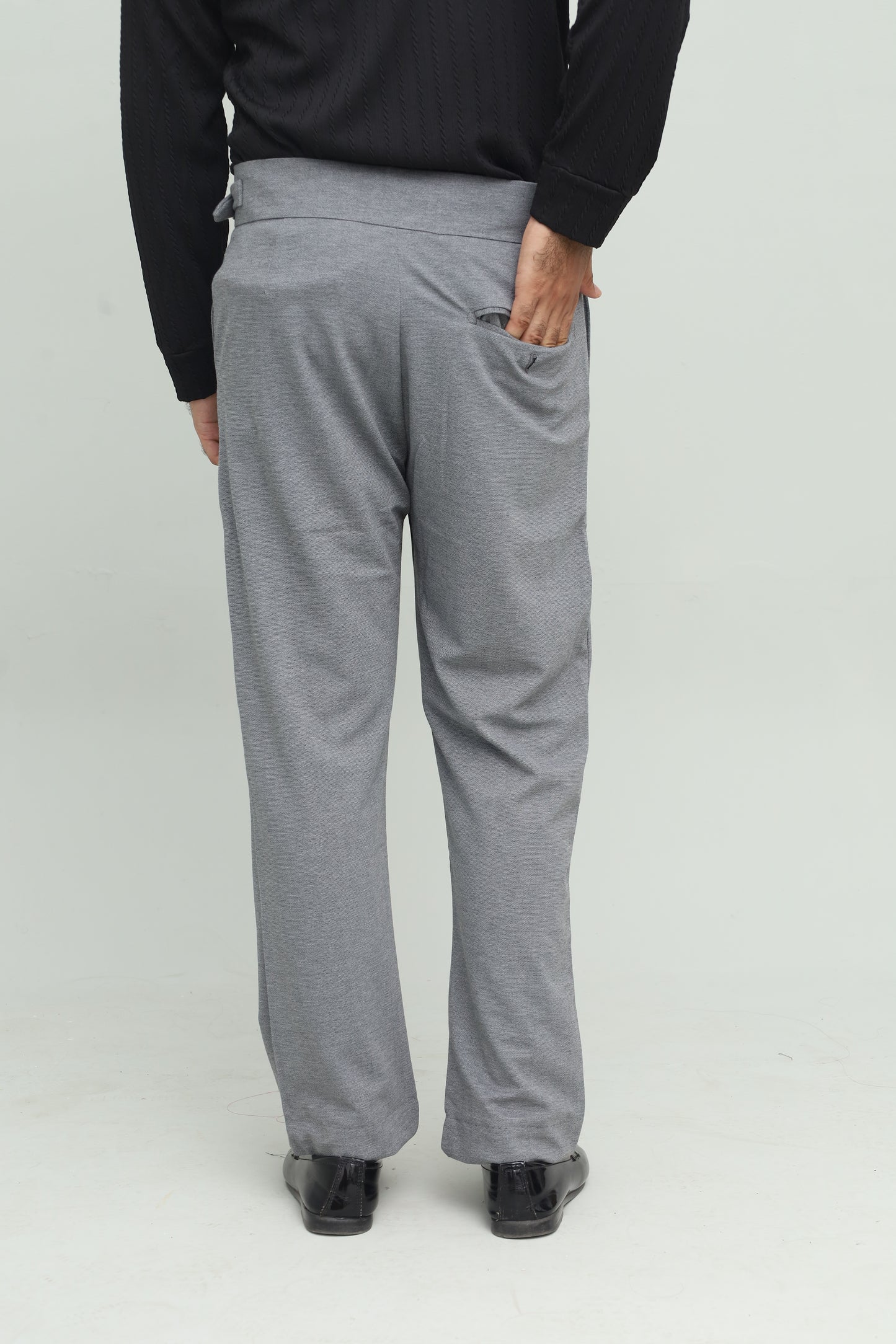 Wool Knit Zipper Blue & Dark Gray Gurkha Pant