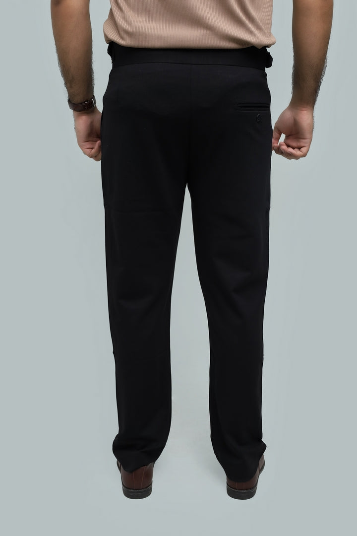 Wool Knit Zipper Chocolate Brown & Black Gurkha Pant