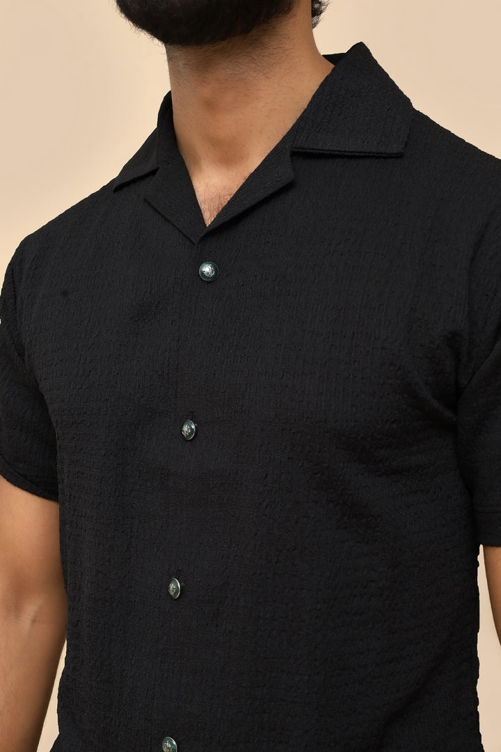 Jet Black Crinkle Cuban