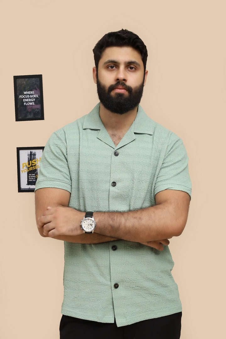 Mint Green Crinkle Cuban