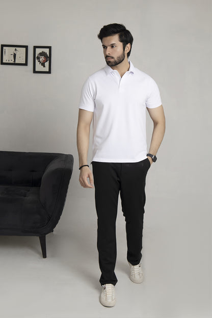 Drop Needle White Polo