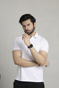 Drop Needle White Polo