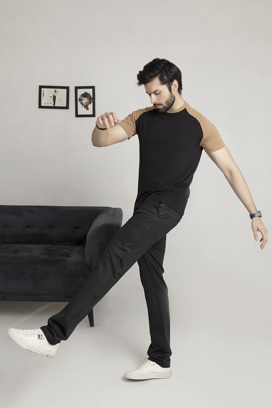 Raglan Sleeve Brown T shirt