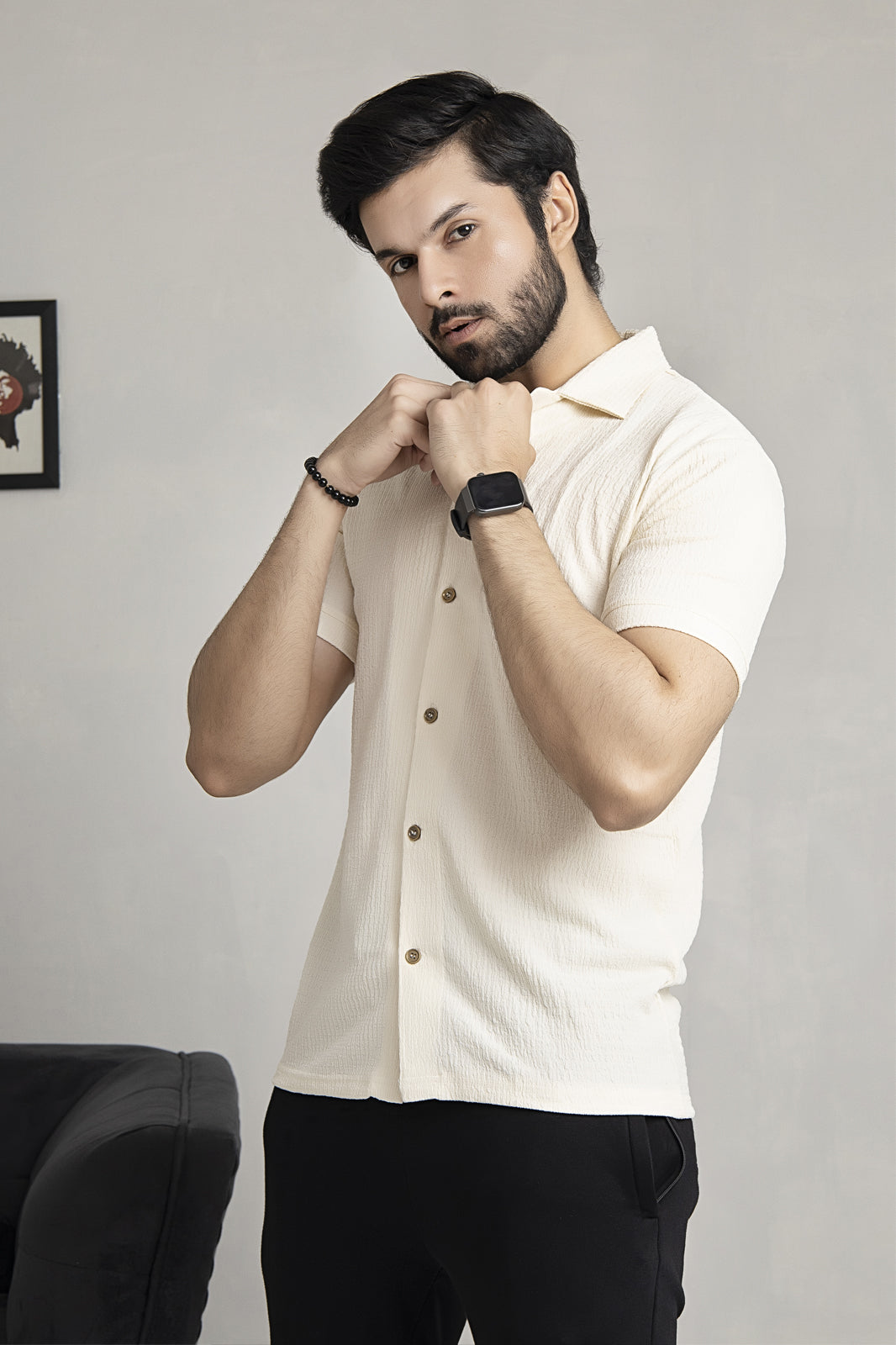 Off-White Crinkle Cuban