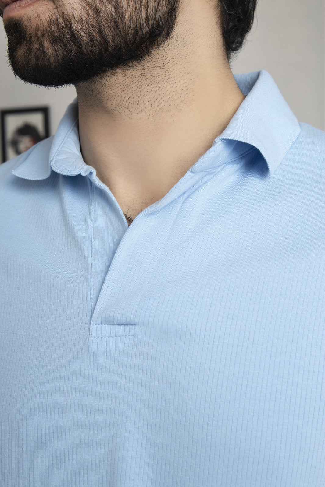 Drop Needle Sky Blue Polo