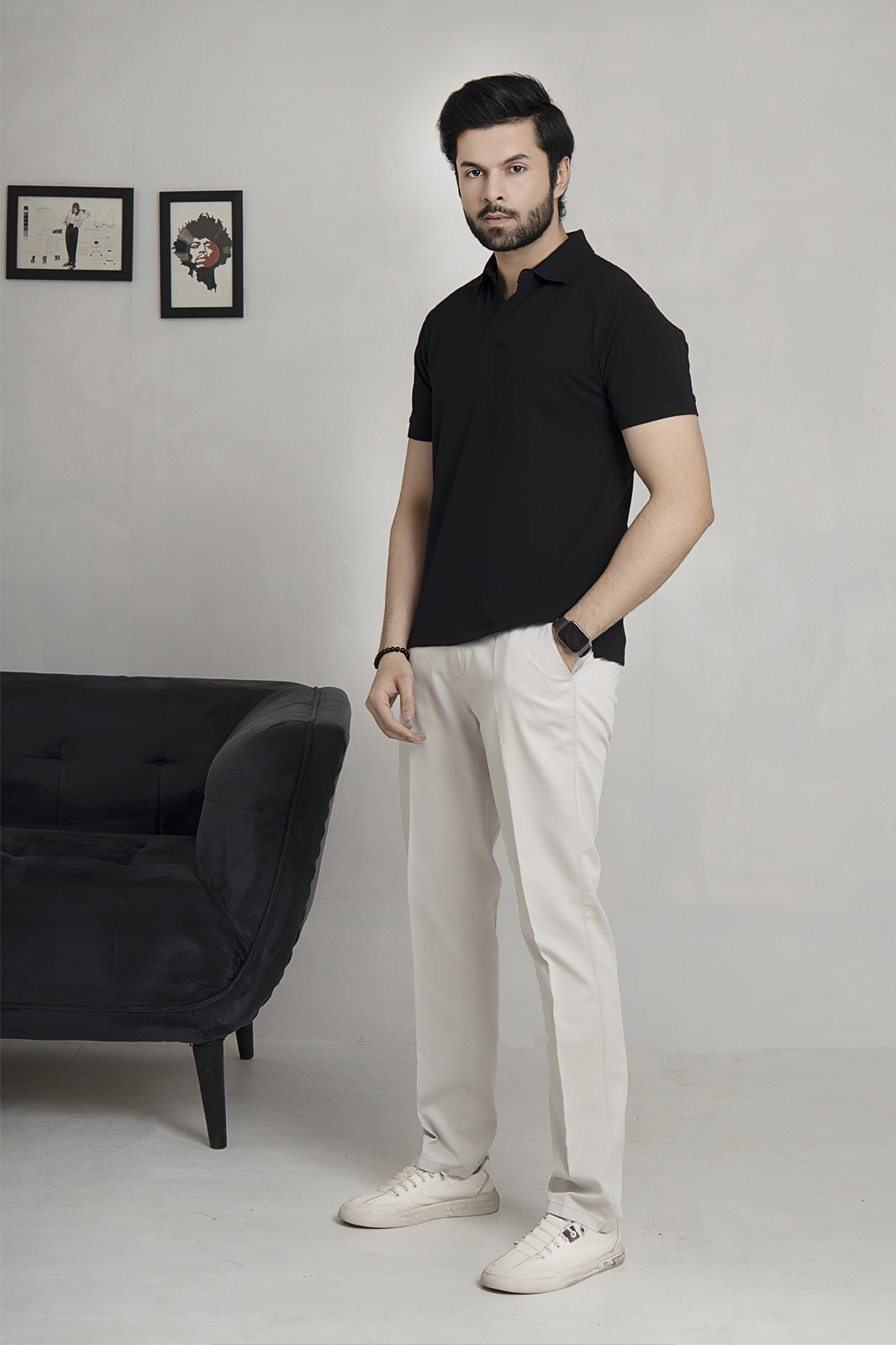 Drop Needle Jet Black Polo