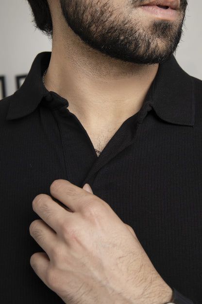 Drop Needle Jet Black Polo