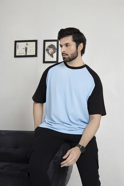 Raglan Sleeve Blue Drop Shoulder