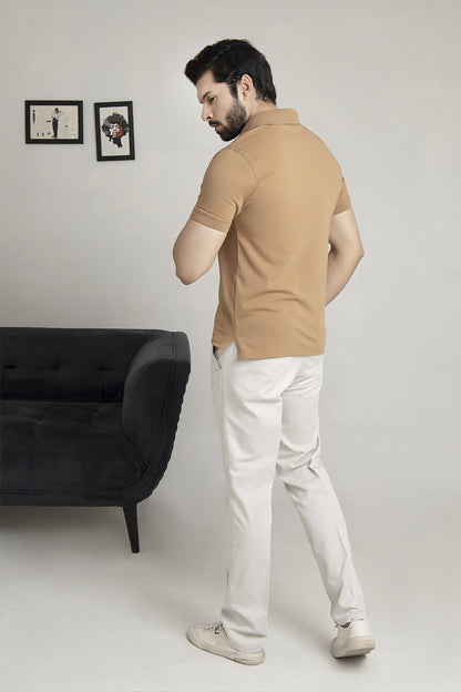 Drop Needle Camel Brown Polo