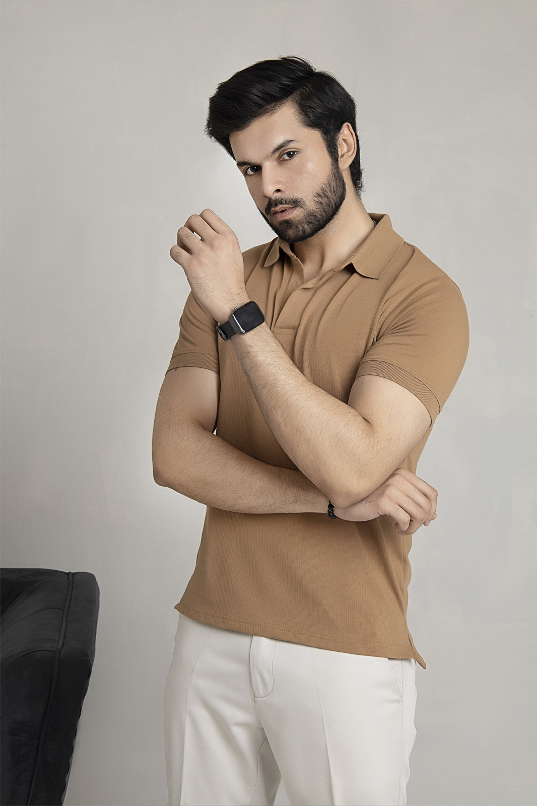 Drop Needle Camel Brown Polo