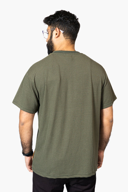 Green Knitted Drop Shoulder