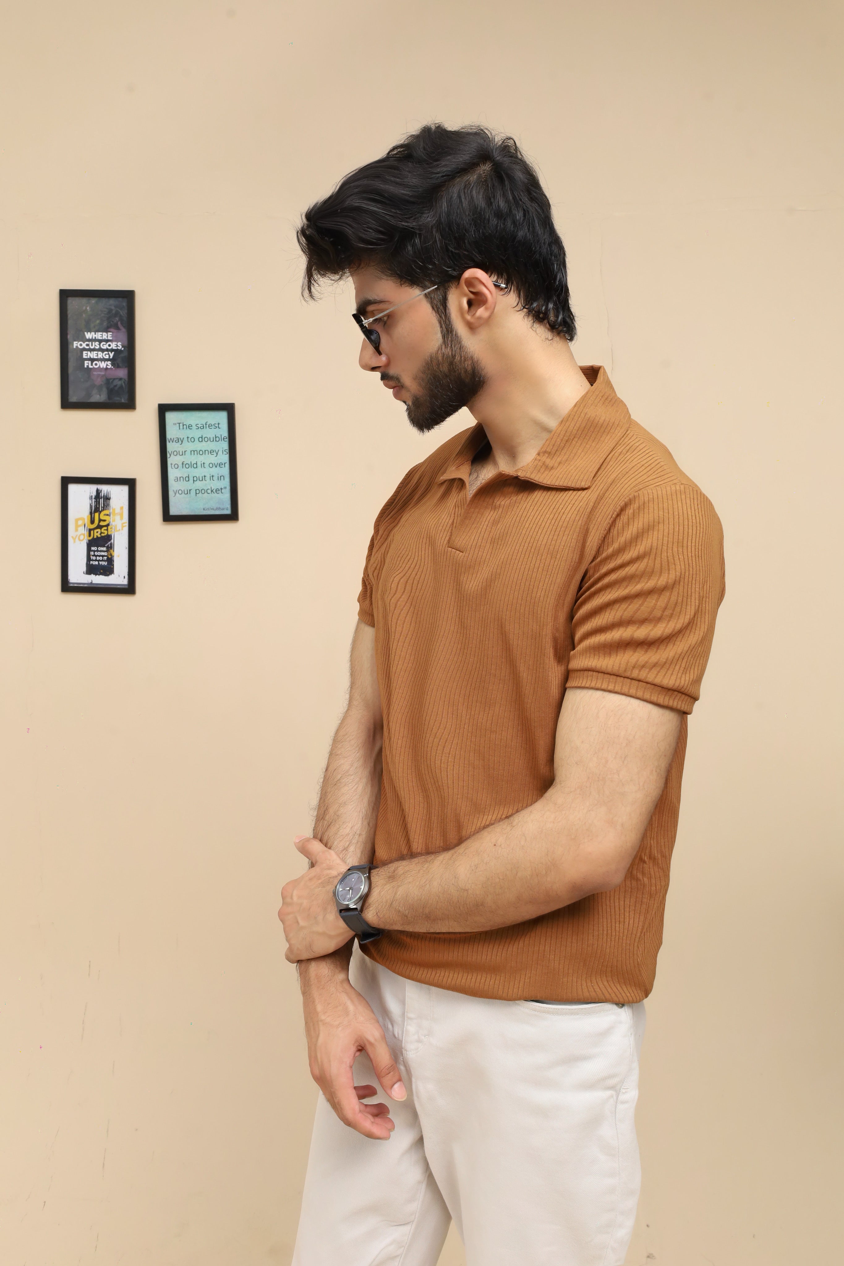 Drop Needle Rust Brown Polo