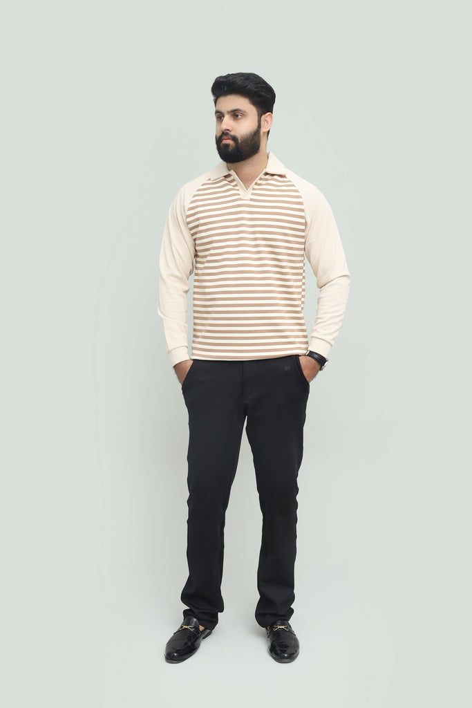 Stripe Light Brown Polo FS