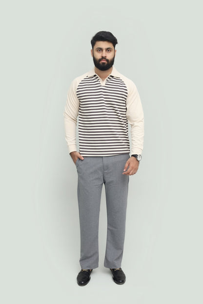 Stripe Gray Polo FS
