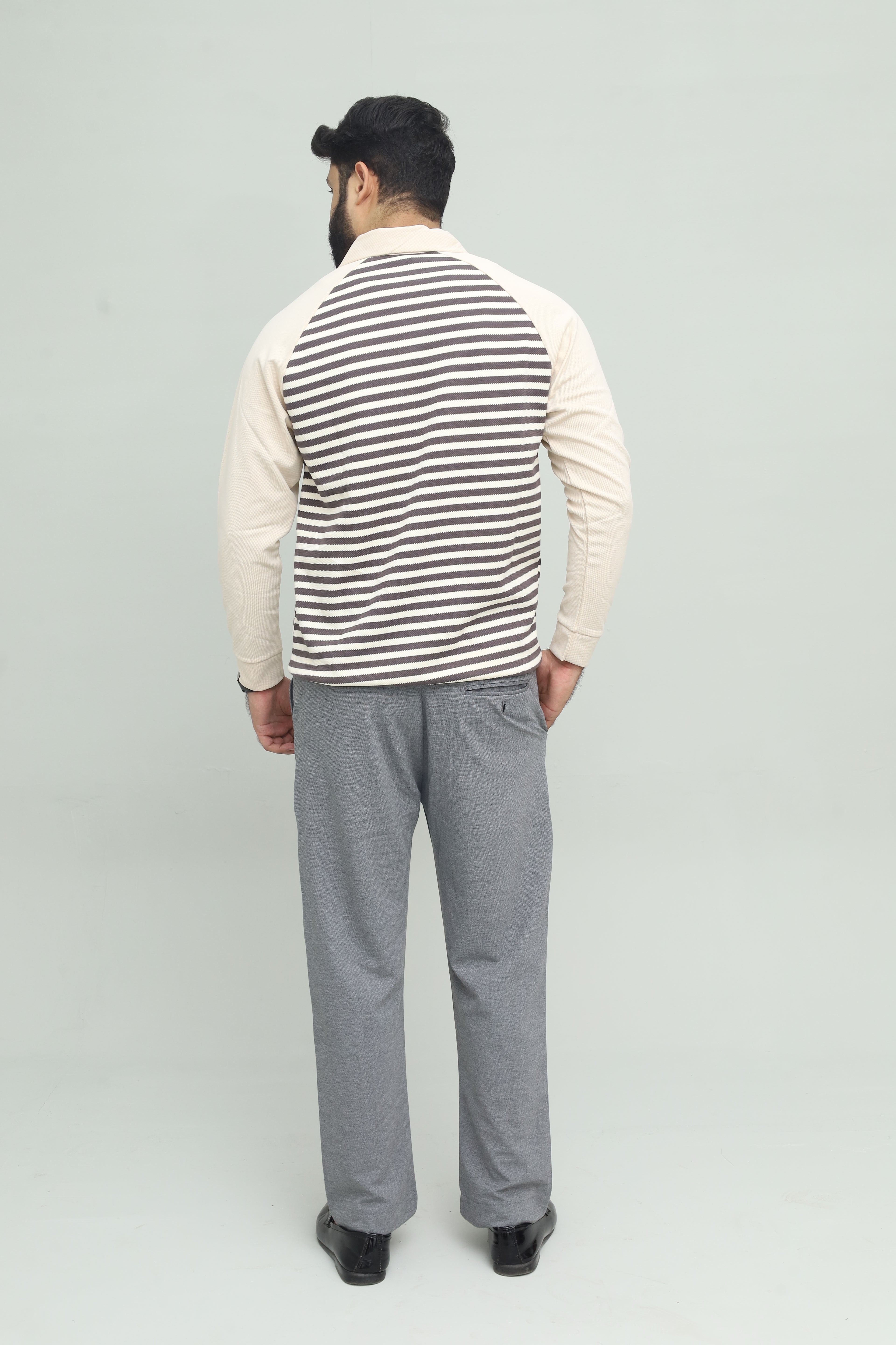 Stripe Gray Polo FS