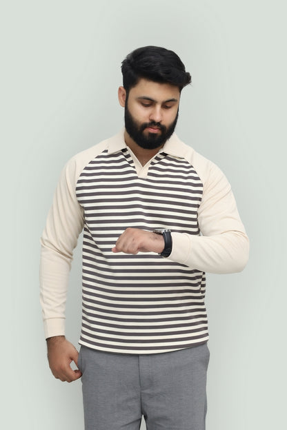 Stripe Gray Polo FS