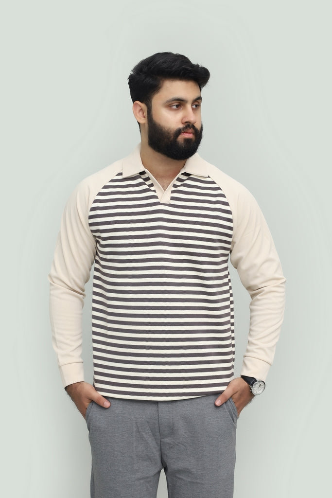 Stripe Gray Polo FS