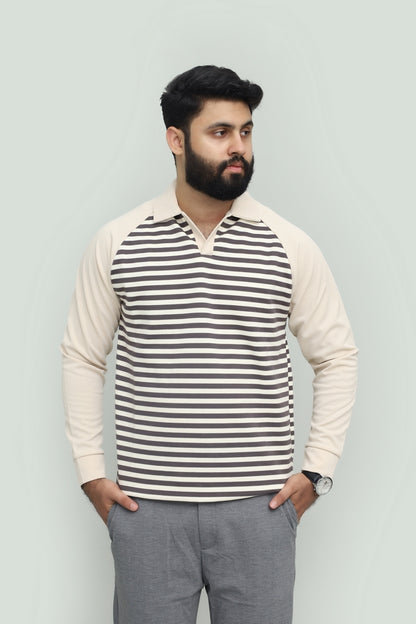 Stripe Gray Polo FS