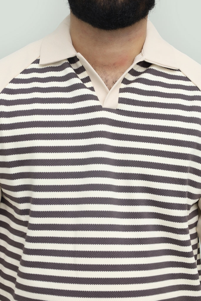 Stripe Gray Polo FS