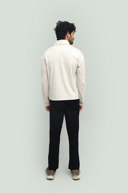 Cropped Beige Button Down Shirt FS