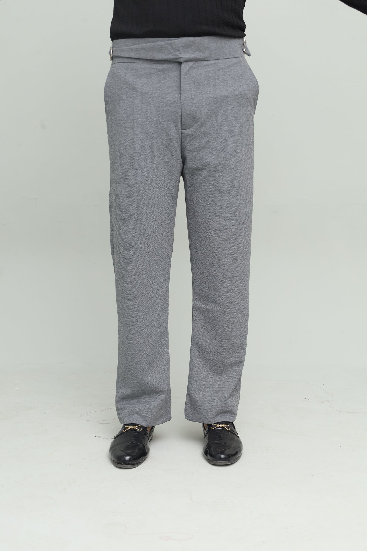 Wool Knit Zipper Blue & Dark Gray Gurkha Pant