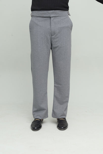 Wool Knit Zipper Blue & Dark Gray Gurkha Pant