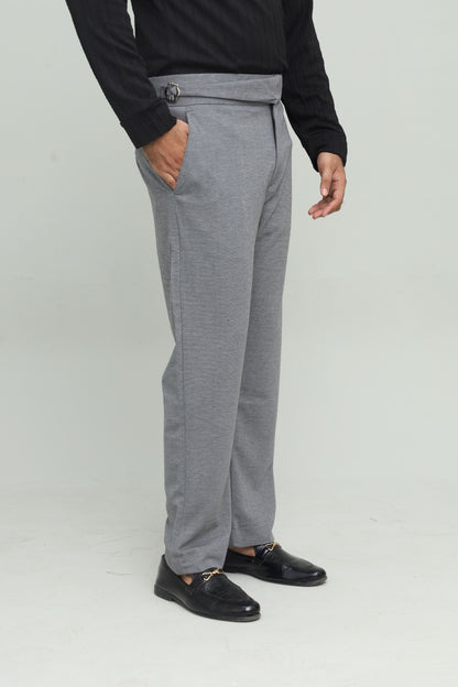 Wool Knit Zipper Blue & Dark Gray Gurkha Pant