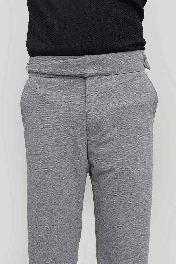Wool Knit Zipper Blue & Dark Gray Gurkha Pant