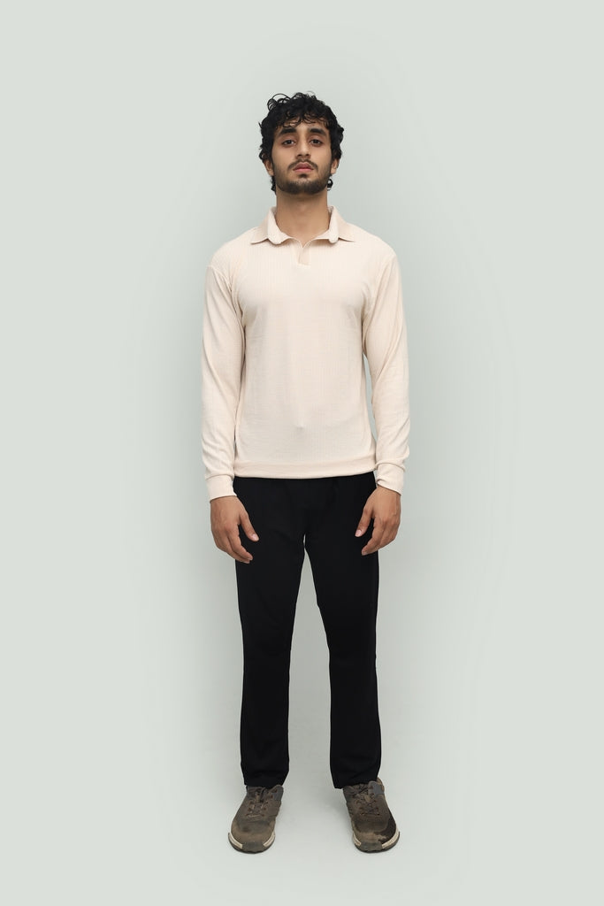 Classic Knit Beige Polo FS