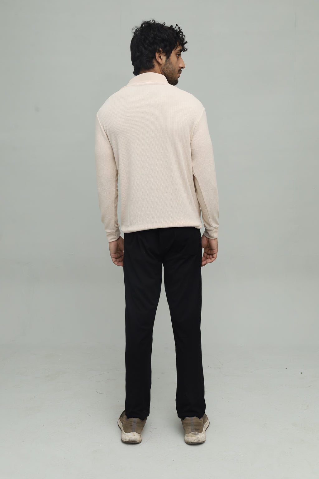Classic Knit Beige Polo FS