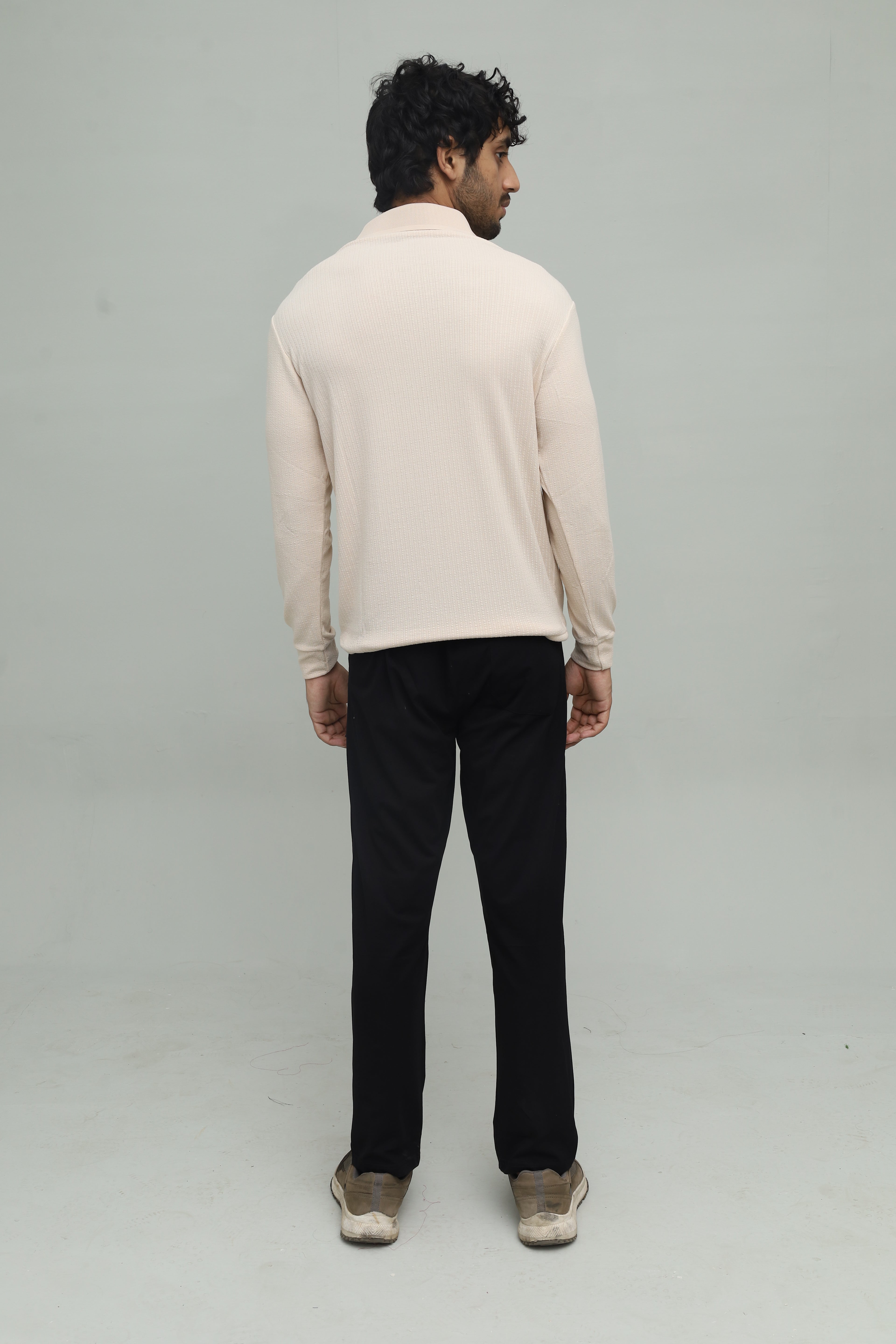 Classic Knit Beige Polo FS