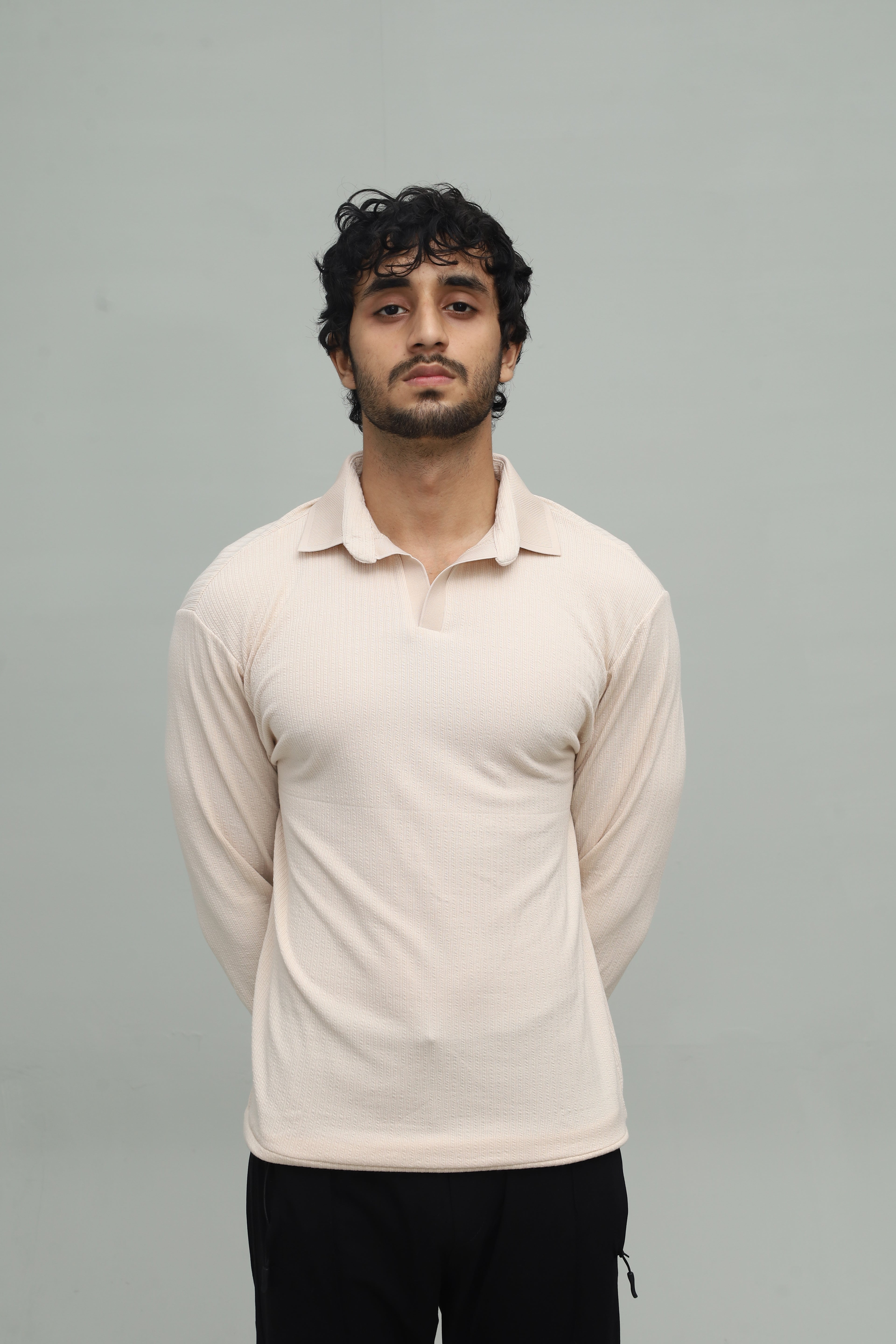 Classic Knit Beige Polo FS