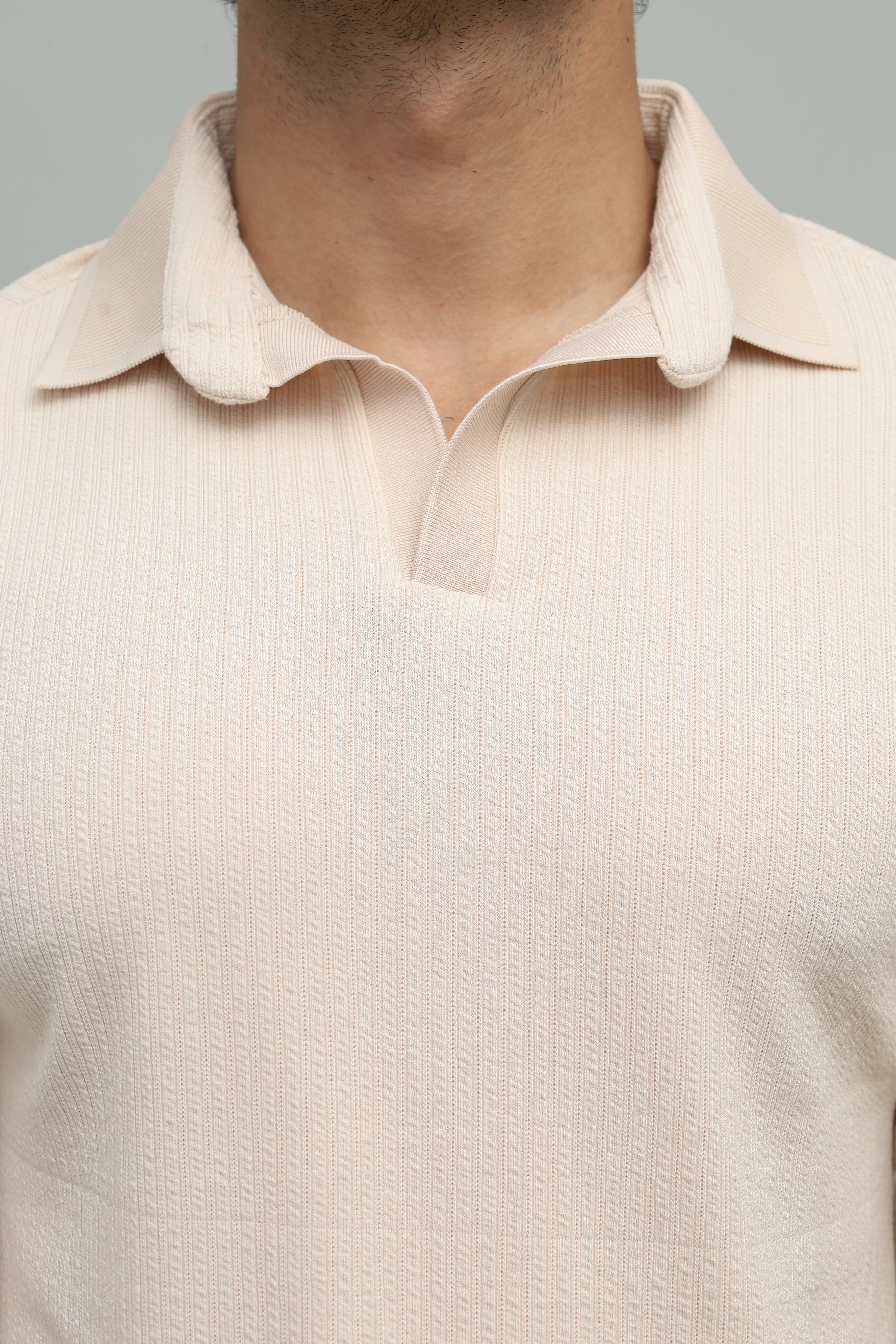 Classic Knit Beige Polo FS