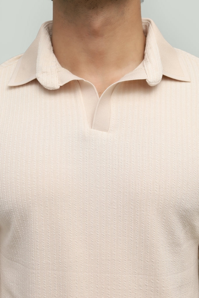 Classic Knit Beige Polo FS