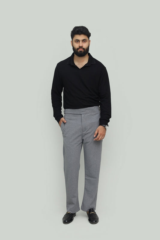 Classic Knit Black Polo FS