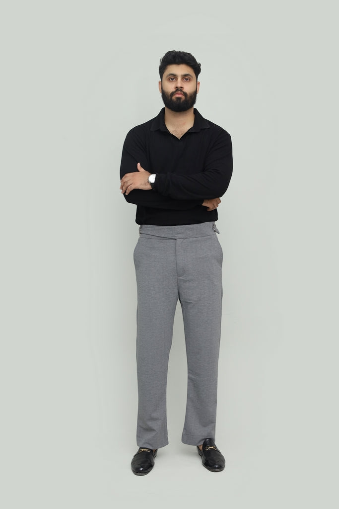 Classic Knit Black Polo FS