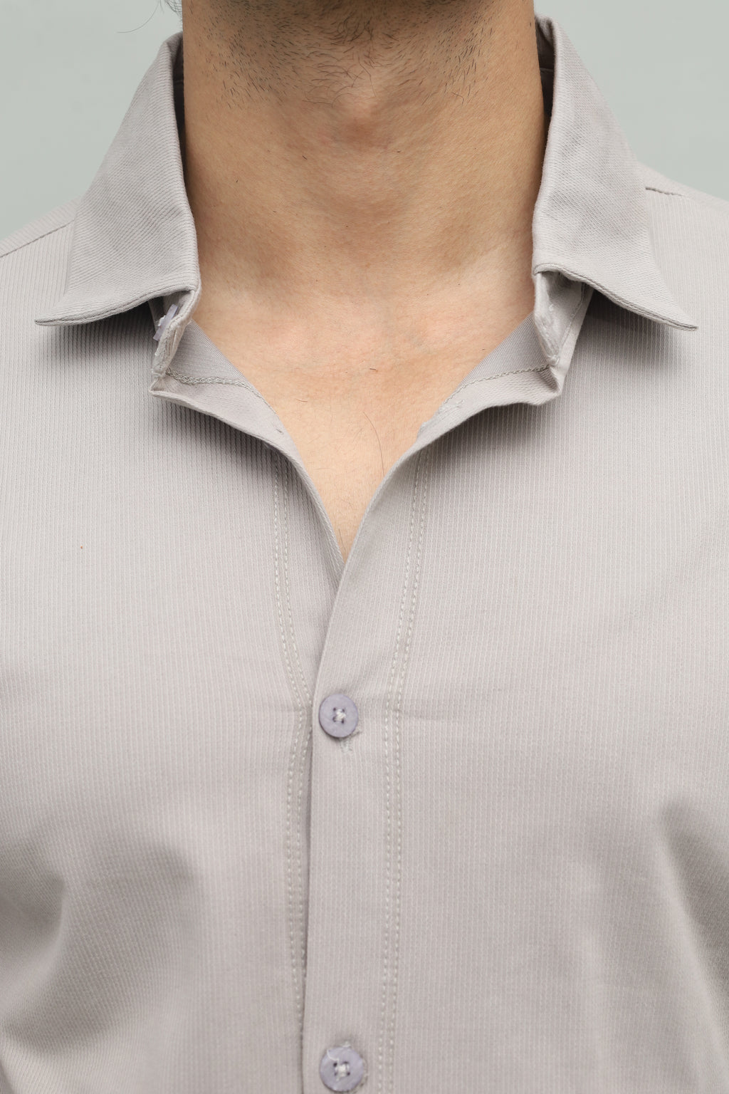 Cropped Gray Button Down Shirt FS