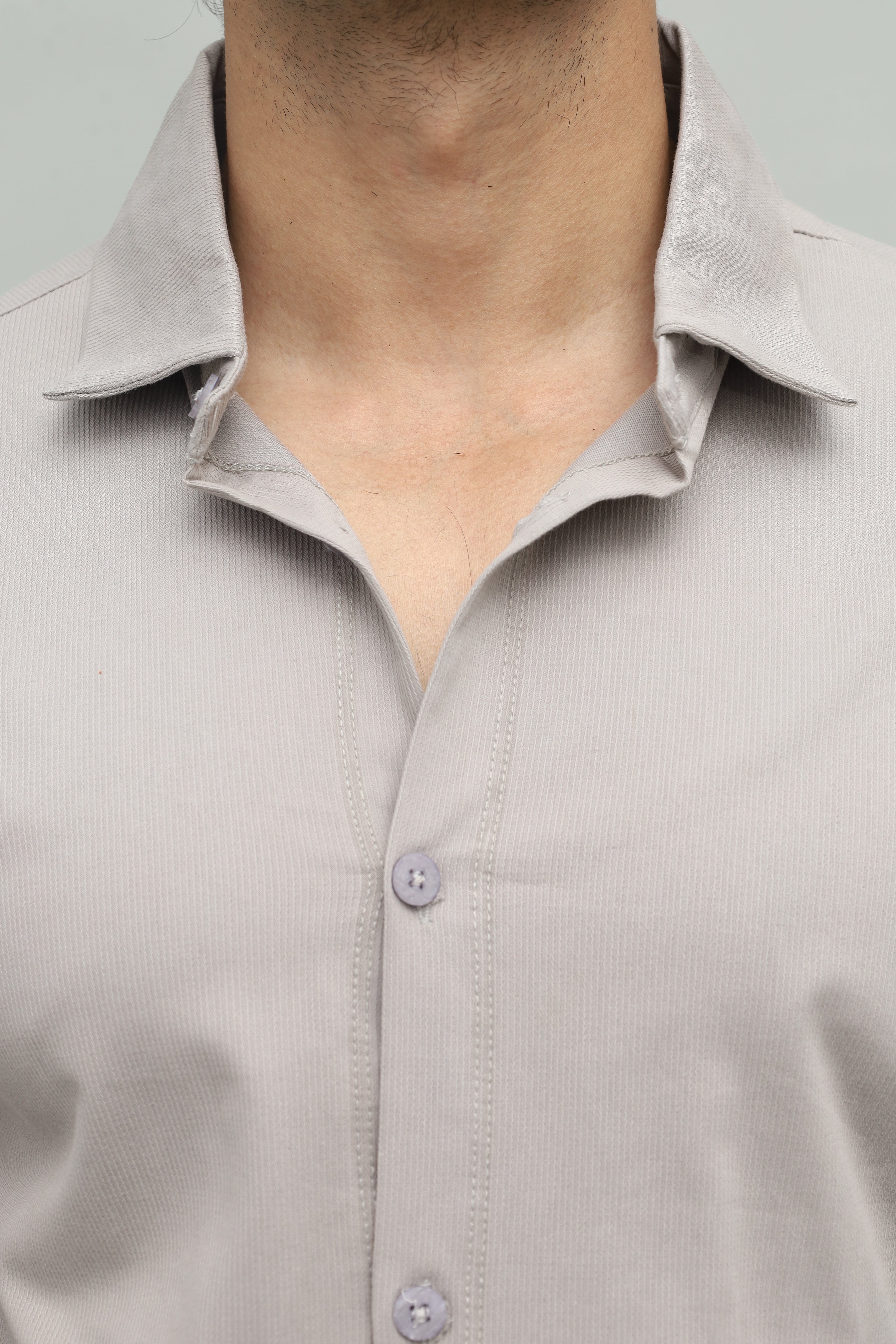 Cropped Gray Button Down Shirt FS