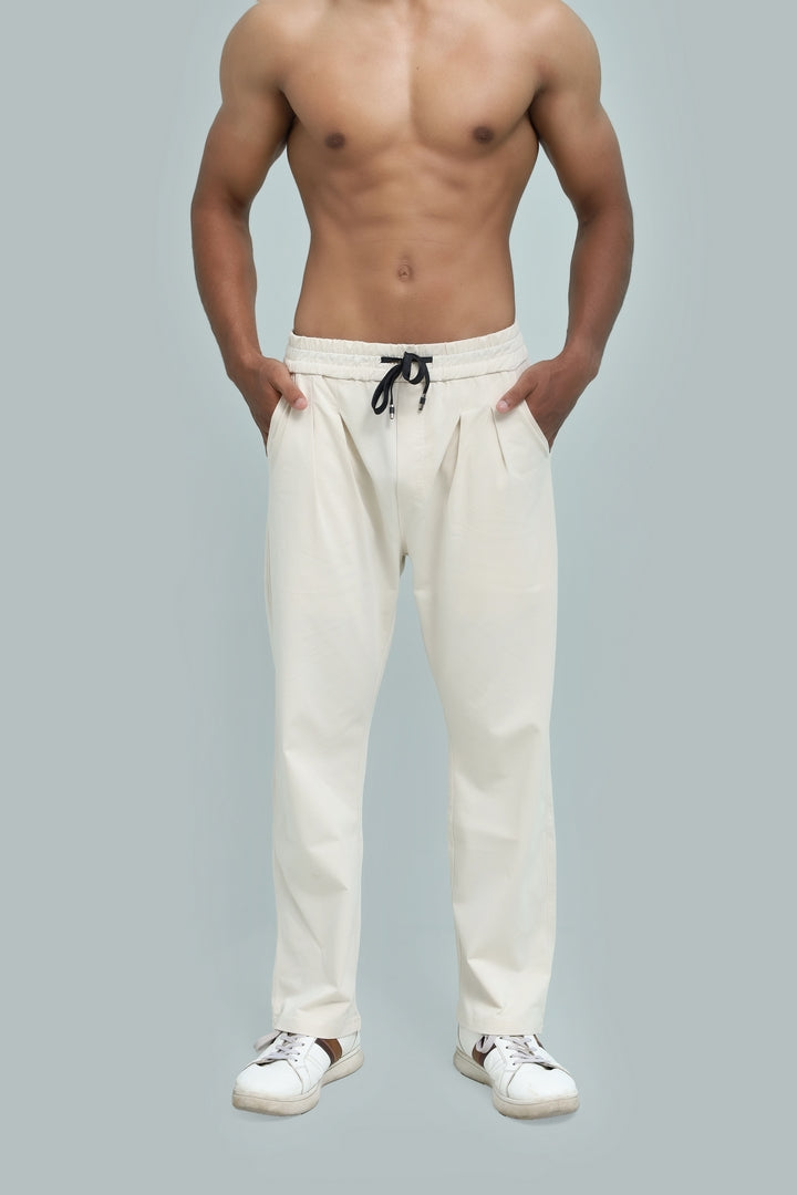 Light Beige Relaxed Fit Trouser