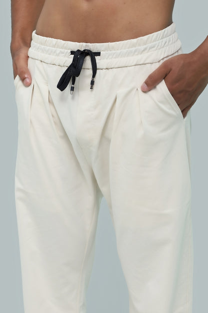 Drop Needle Baby Pink Polo & Light Beige Relaxed Fit Trouser