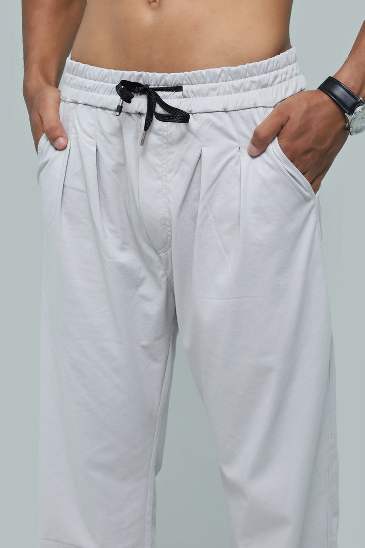 Drop Needle Black Polo & Steel Gray Relaxed Fit Trouser