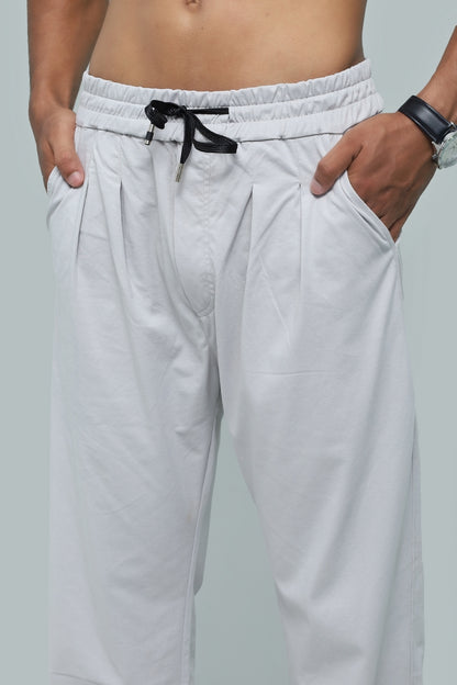 Drop Needle Black Polo & Steel Gray Relaxed Fit Trouser