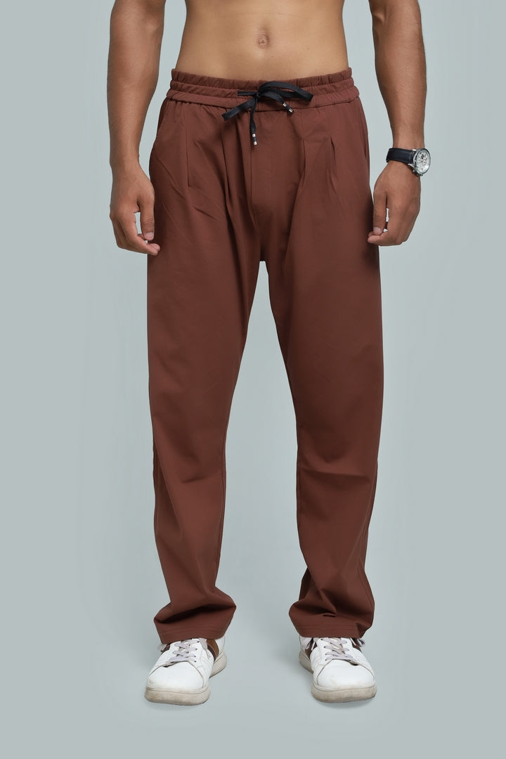 Dark Rust Brown Relaxed Fit Trouser
