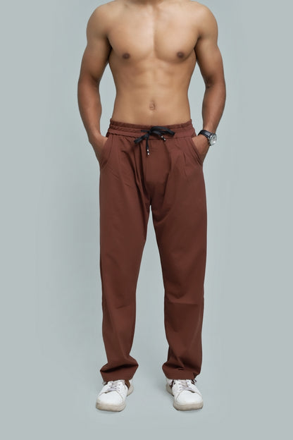 Dark Rust Brown Relaxed Fit Trouser