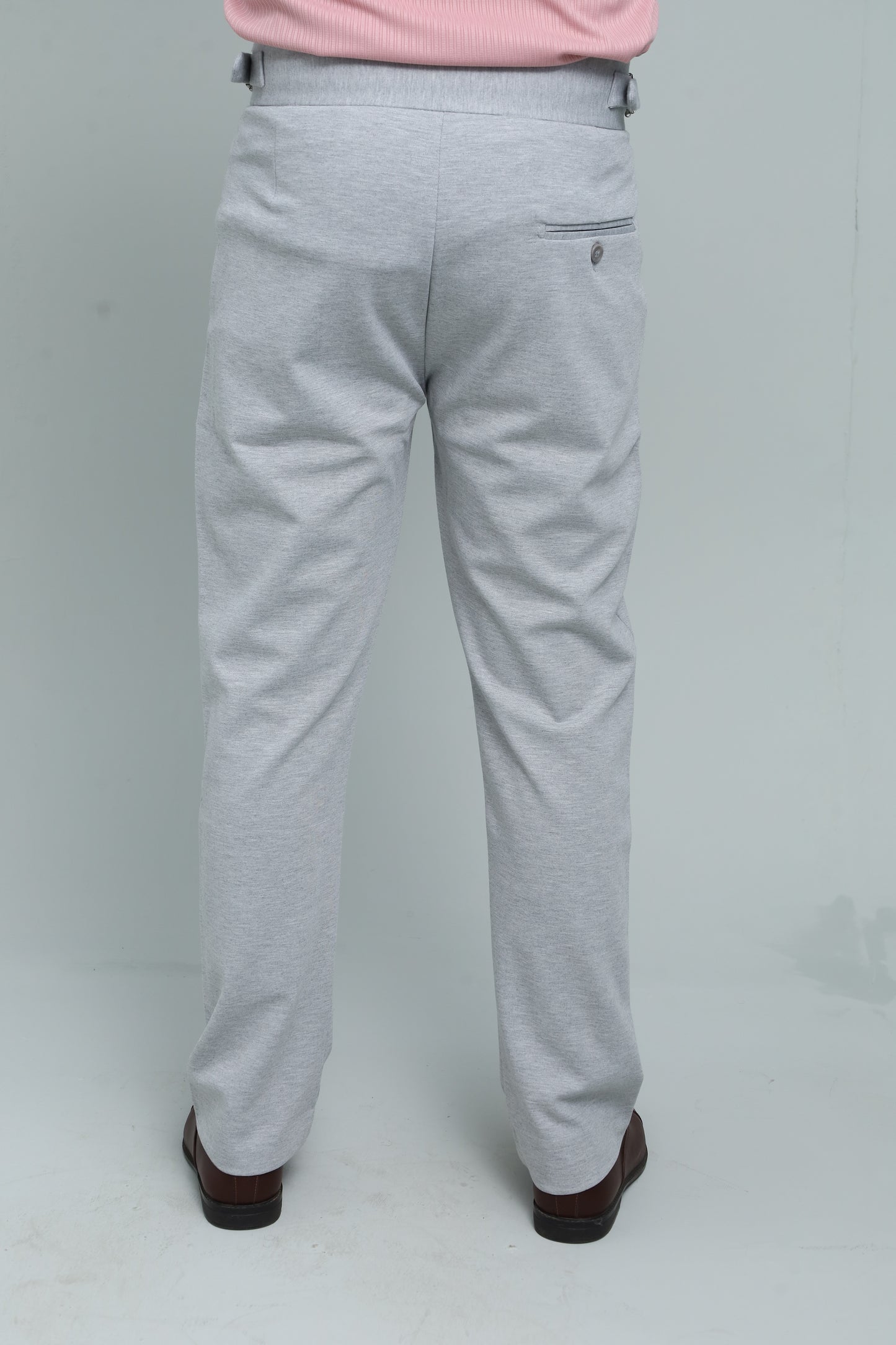 Ice Blue Drop Needle & Grey Gurkha Pants