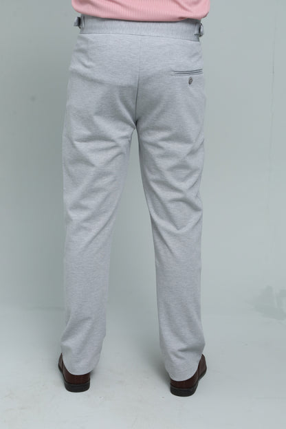 Ice Blue Drop Needle & Grey Gurkha Pants