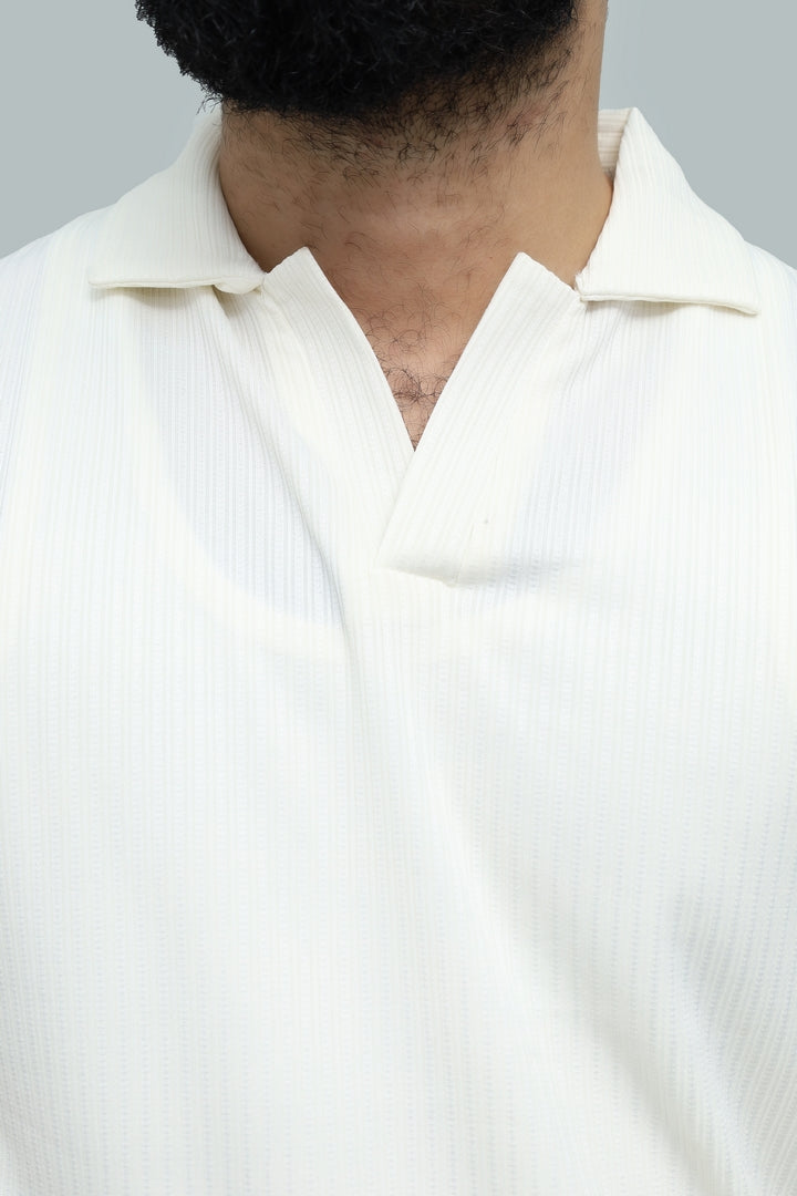 Drop Needle Off-White Polo