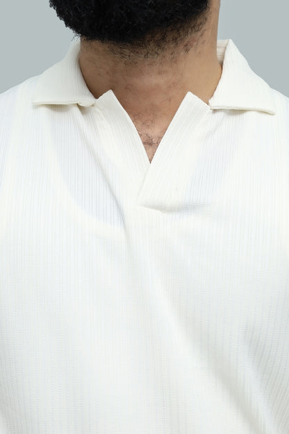 Drop Needle Off-White Polo