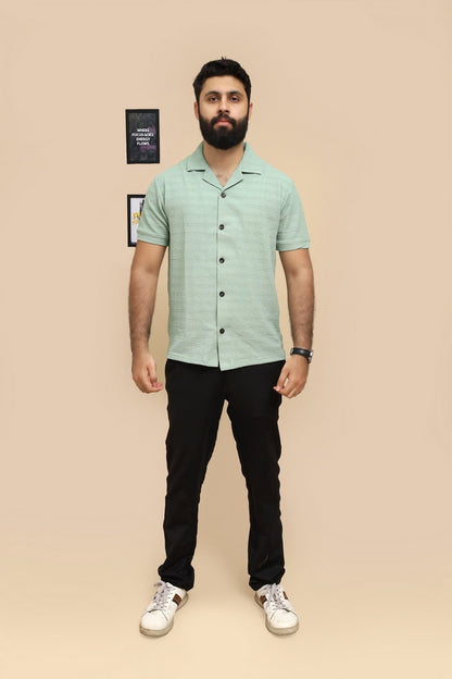 Mint Green Crinkle Cuban